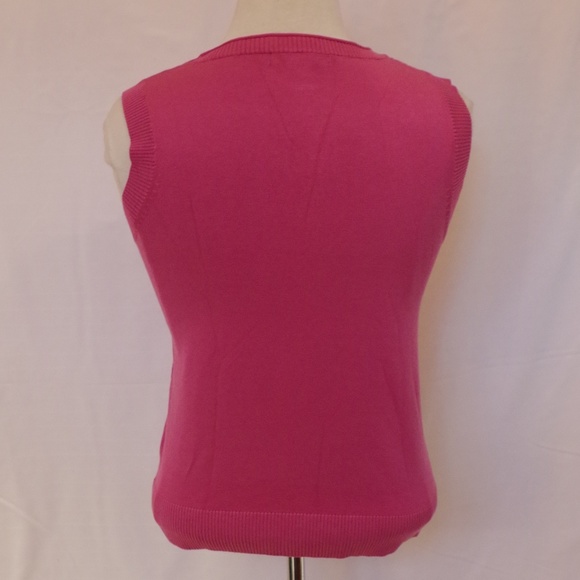 August Silk Pink Knit Crew Neck Tank- Sz. Med - Picture 3 of 4